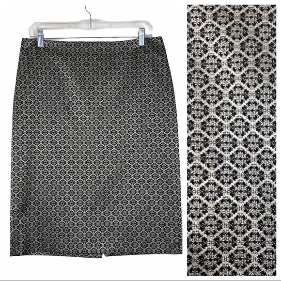 Ann Taylor Dresses & Skirts - Ann Taylor Metallic Baroque Career Pencil Skirt 8
